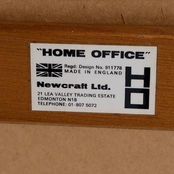 A teak veneered 'Home Office', Newcraft Ltd, England, second half of the 20th Century.