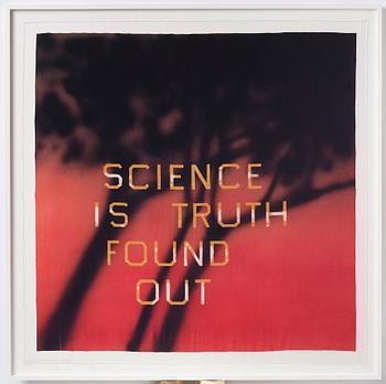 Ed Ruscha After, "Science Is Truth Found Out (RED)ition".