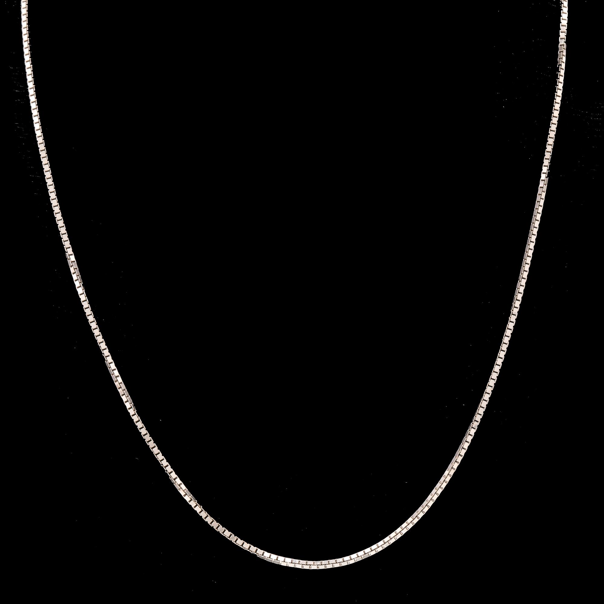 An 18K white gold venezia necklace.