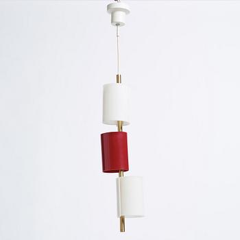 Hans Bergström, a brass and acrylic ceiling light, model 'C-1131', ateljé Lyktan, Sweden 1950-60s.