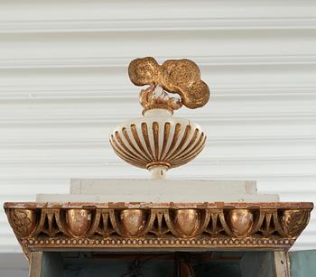 GOLVUR med spelverk, av Peter Strand 1798, med 14 stycken musikrullar. Sengustavianskt.