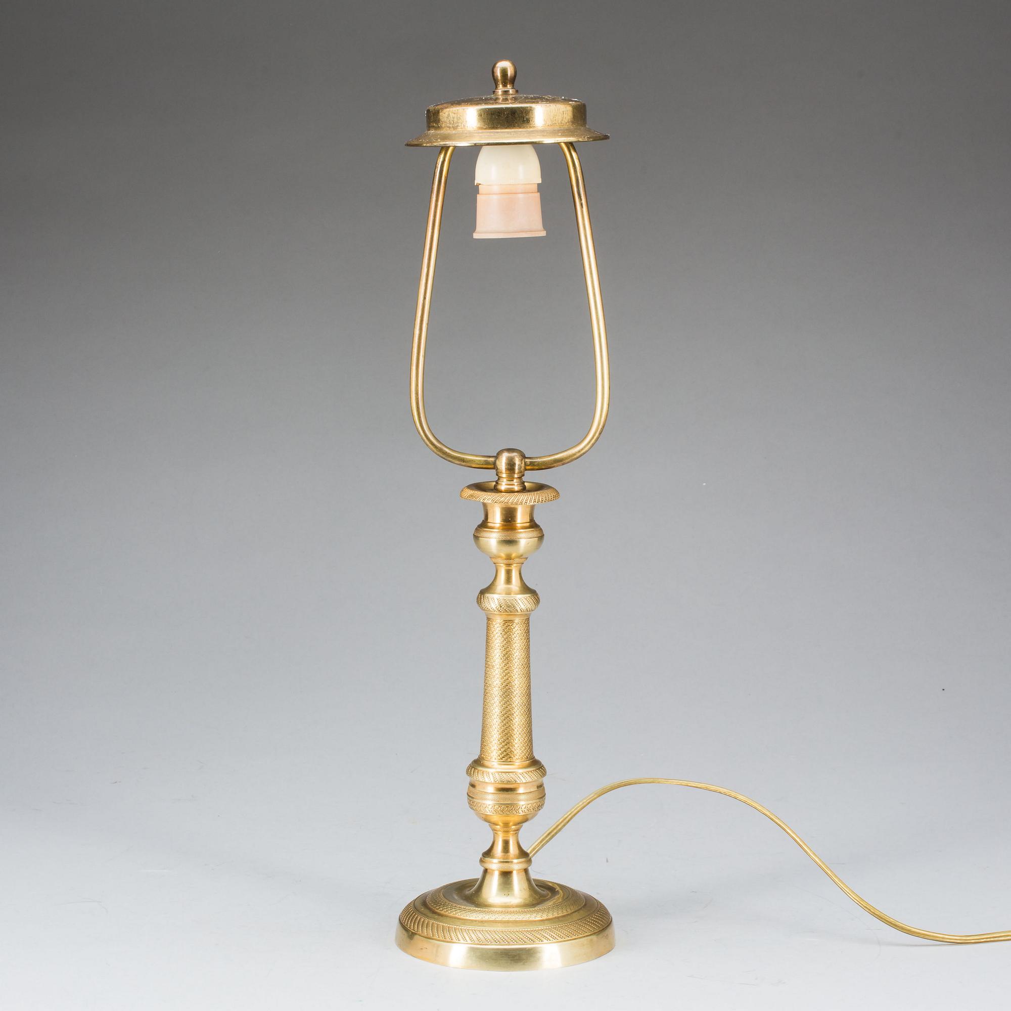 BORDSLAMPA, mässing, senempire.