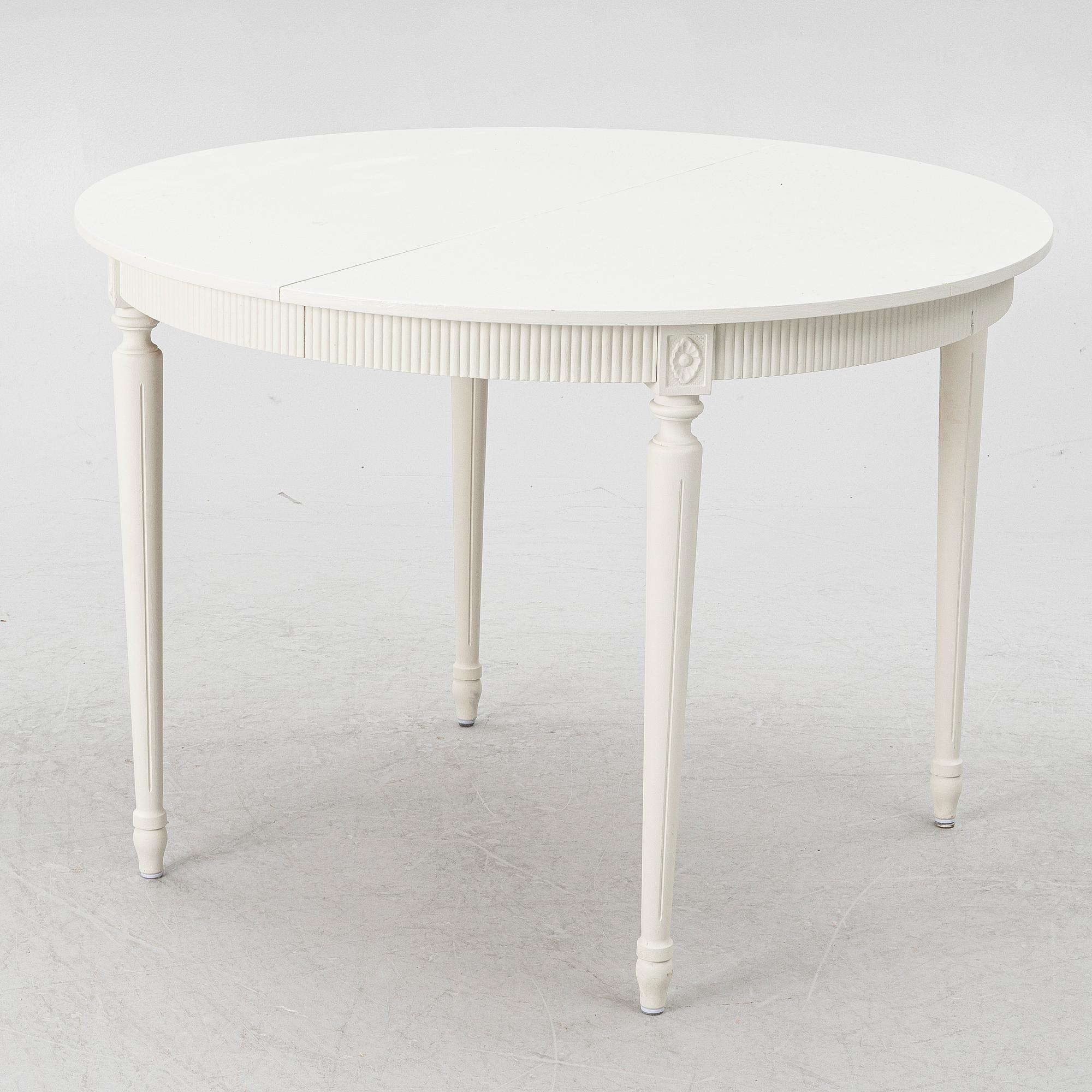 A Gustavian style table, second half of the 20th century.