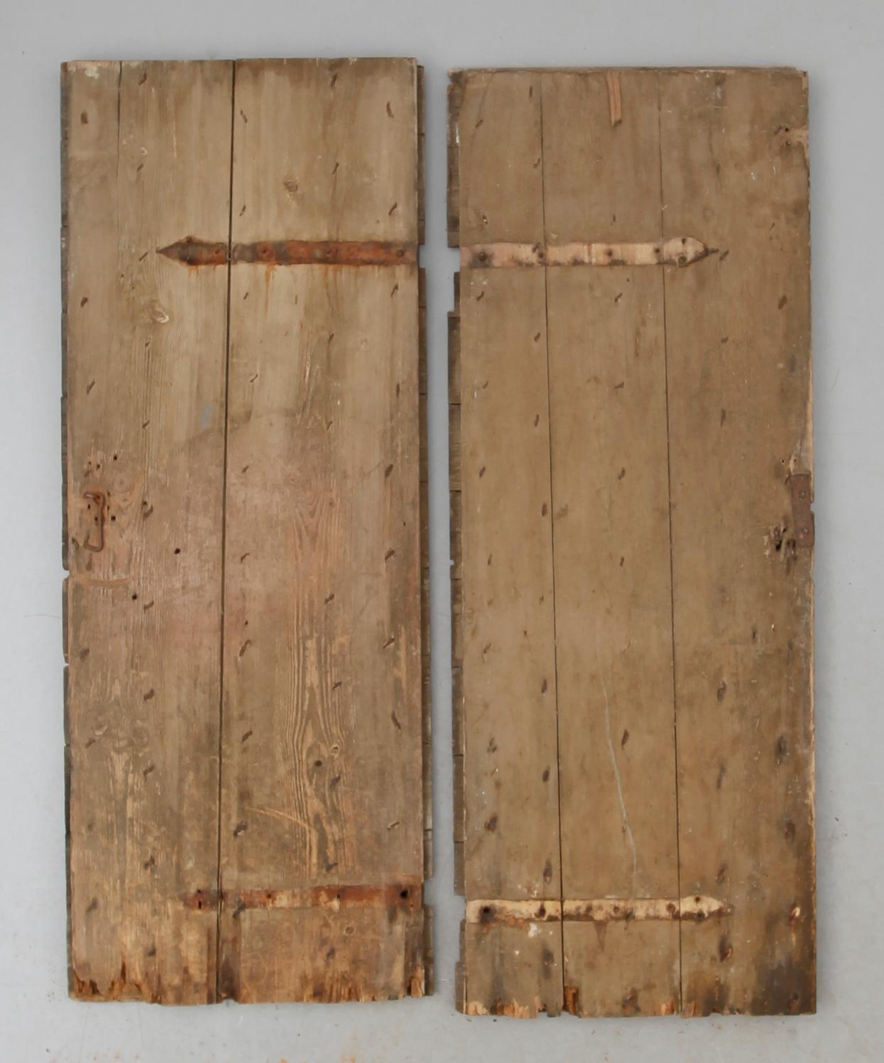 DÖRRAR, 1 par, allmoge, 1700-tal.