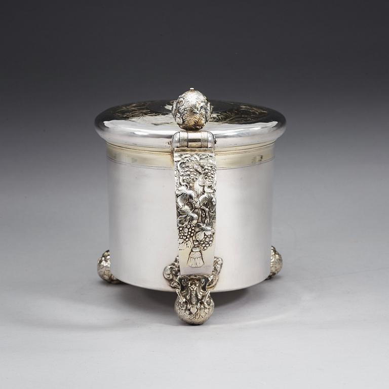 A Swedish late 17th century parcel-gilt tankard, marks of Didrik Hansson Hysing, Stockholm 1699.