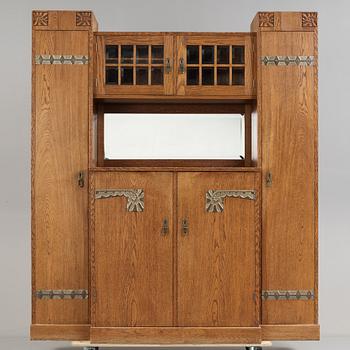 An Art Nouveau oak cabinet, Finland, ca 1900.