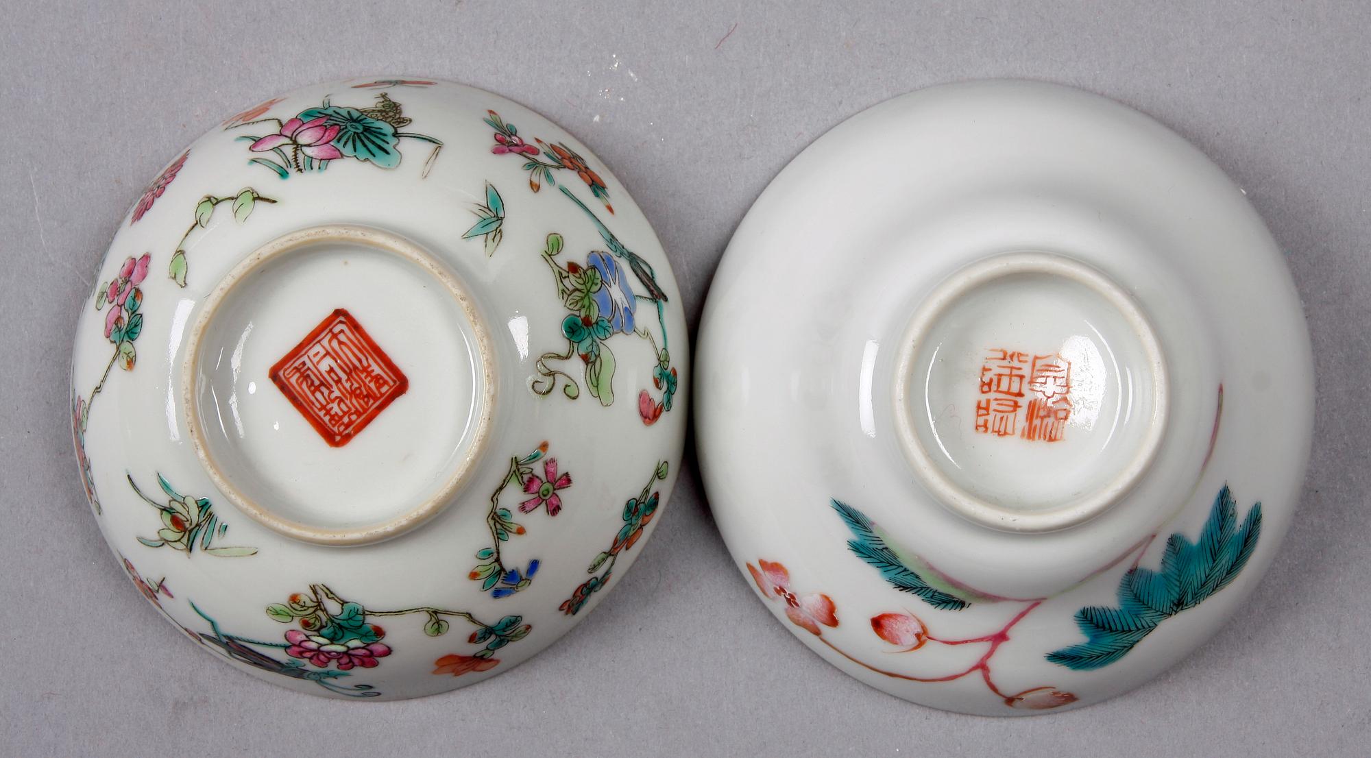 PARTI PORSLIN, 10 delar, Kina, 1900-tal.