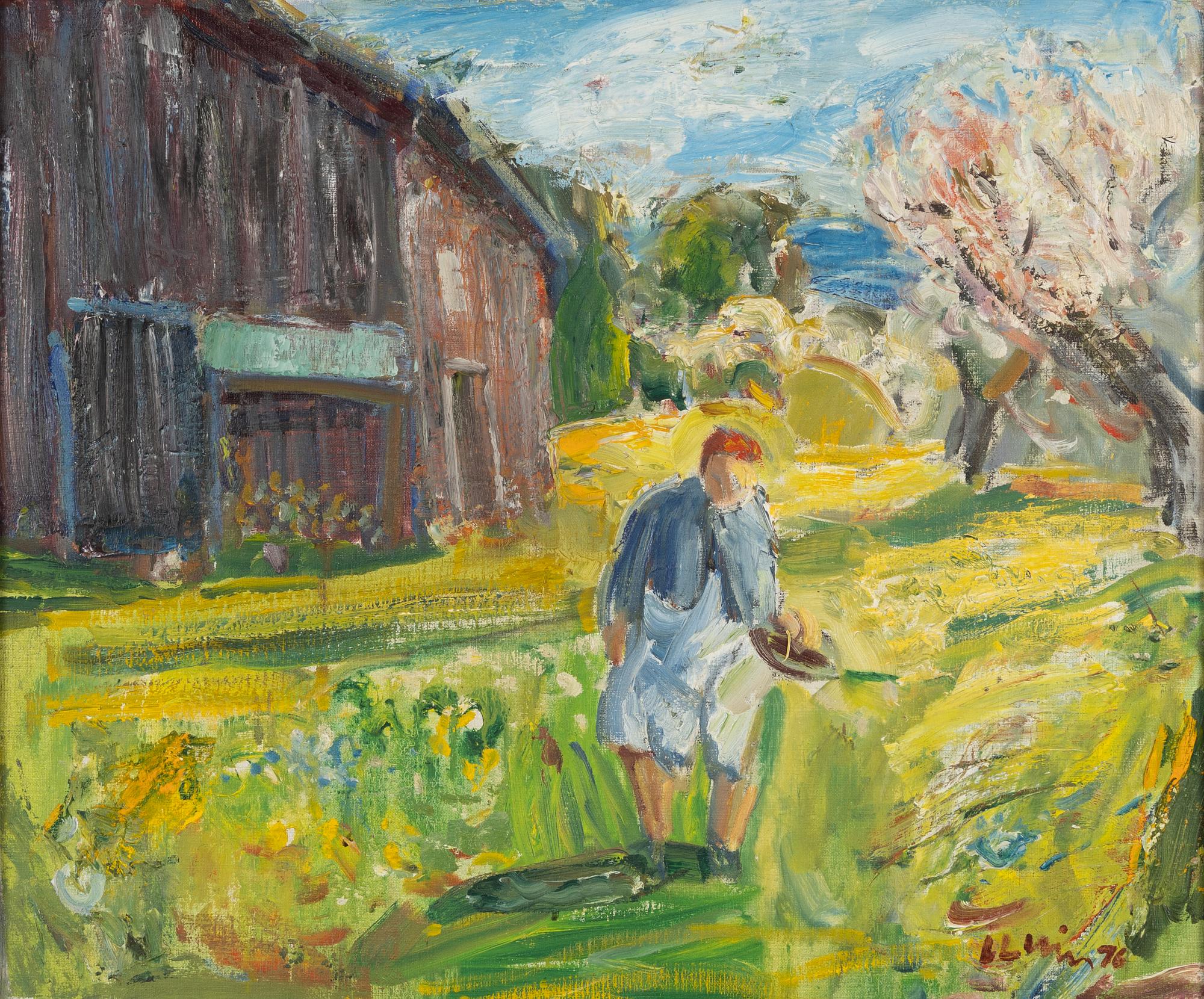 Lars Lerin, I trädgården.