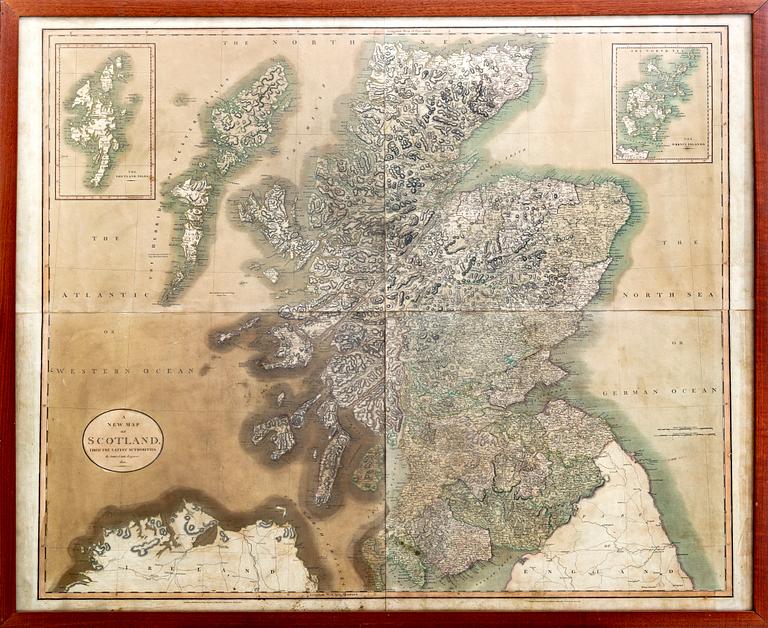 A John Cary map 1801 " A new map of Scotland".