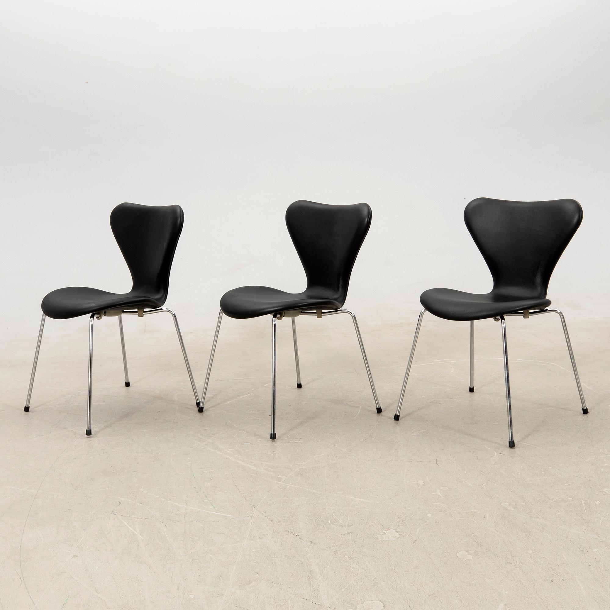 Arne Jacobsen, stolar 6 st för Fritz Hansen Danmark.