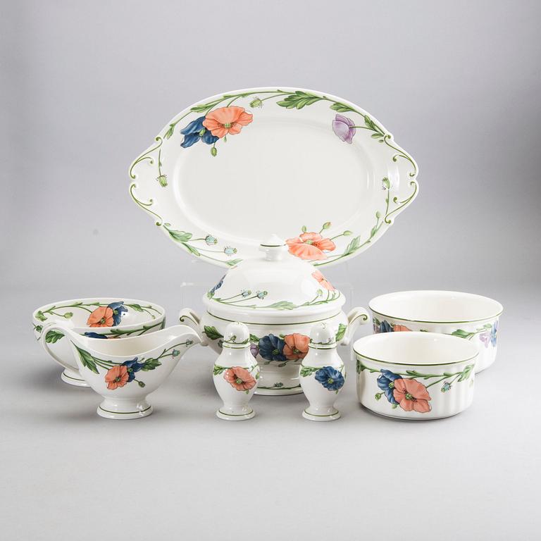 SERVIS, 56 dlr "Amapola" Villeroy & Bosch Tyskland, 1900-talets senare del.