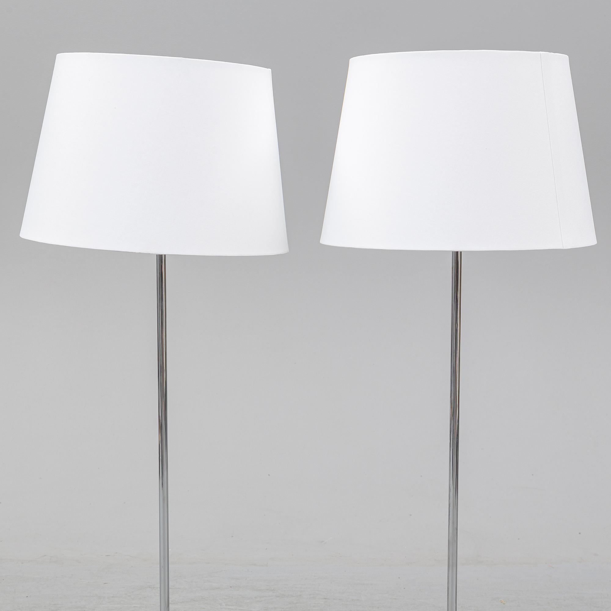 A pair of chrome standard lights from Bergbom.