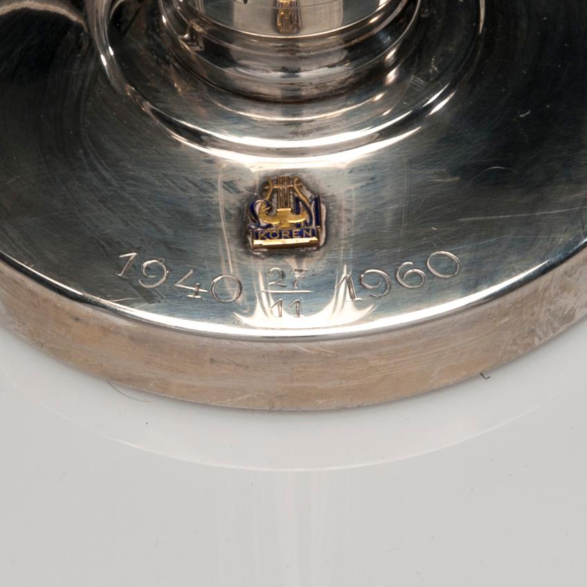 LJUSSTAKAR, ett par, sterlingsilver, CGH, Gustav Jansson, Stockholm, 1960. Totalvikt 841 g.