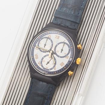 Swatch, Chrono, Timeless Zone, wristwatch, chronograph, 37 mm.