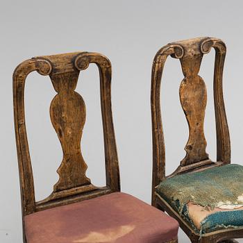 A pair of 18th century chairs.