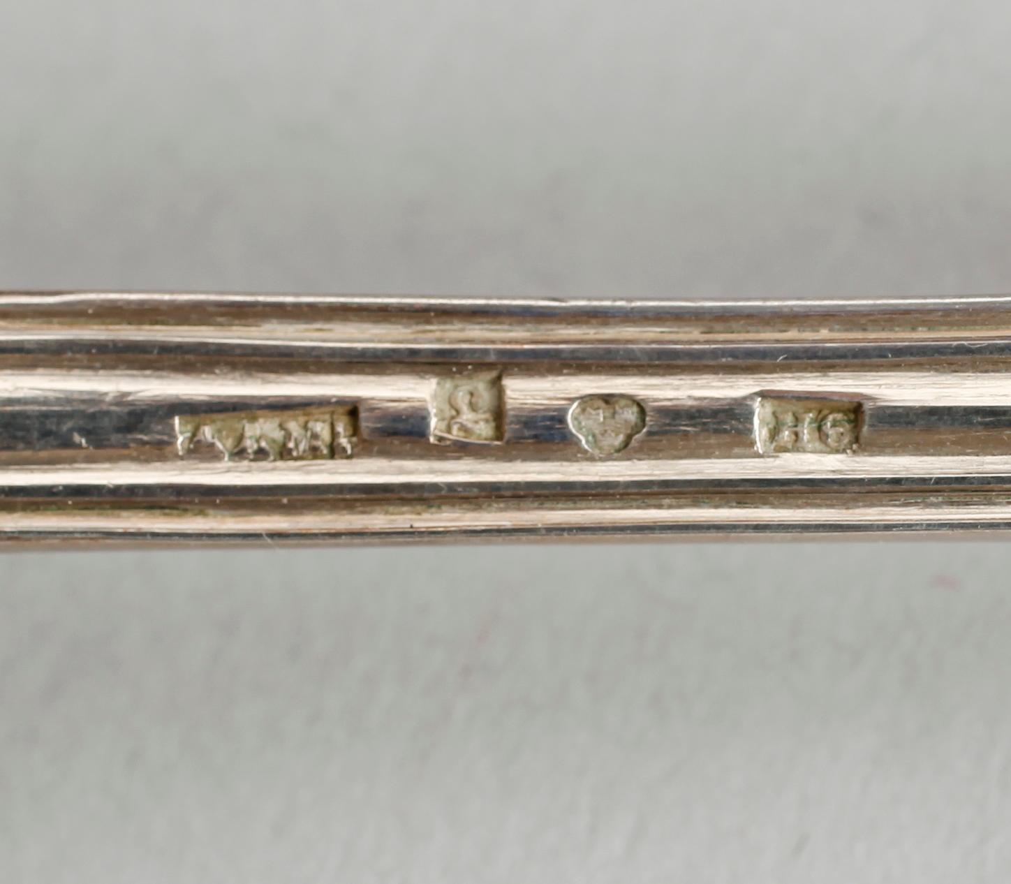 DOPSET, 3 delar, silver, svenska stämplar, 1880-tal. Total vikt ca 121 gram.