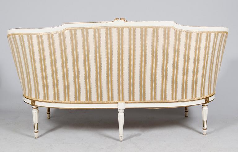 SALONGSMÖBEL, 6 del, gustaviansk stil, 1900-talets första hälft.