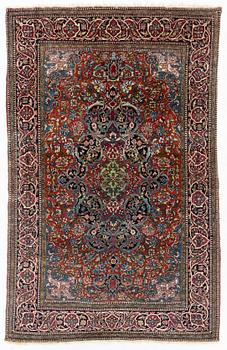Matta, antik Mobarakeh Isfahan, ca 219 x 138 cm.