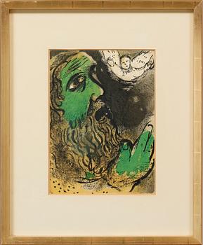 MARC CHAGALL, two color lithographs, no signature.