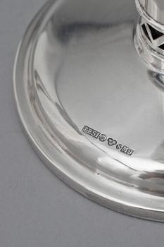 LJUSSTAKAR, 4 st, silver, bland annat Tenn och Silver, Västra Frölunda, 1969.