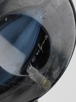 BORDSLAMPA, glas, Carl Fagerlund, Orrefors, sign.