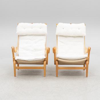 Bruno Mathsson, a pair of 'Pernilla' armchairs, DUX.