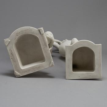 TWO PARIAN FIGURES, Gustafsberg, ca 1900.