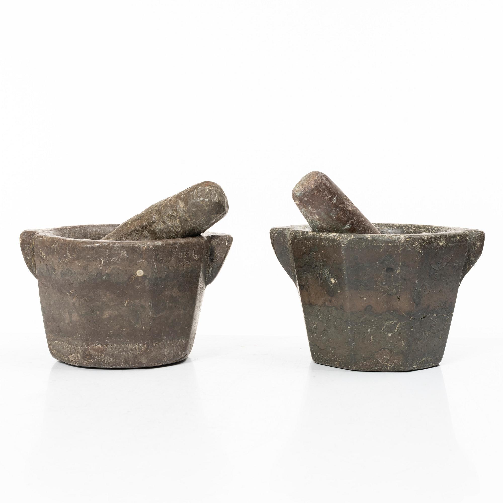 Mortars, 2 pcs, 19th century.