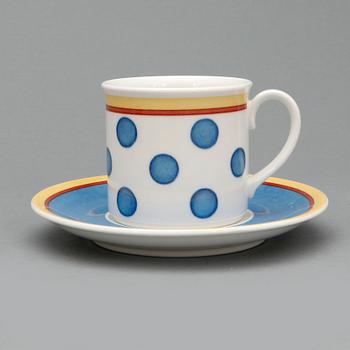 KAFFESERVIS, 5+1 delar, porslin, "Twist Anna" Villeroy & Bosch, Tyskland.