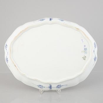 A 'Blue Fluted' porcelain tray, Royal Copenhagen, model 265, post 1923.