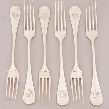 CUTLERY SET, 12 pcs, RNJ Lassen Germany, turn of the century 1900.