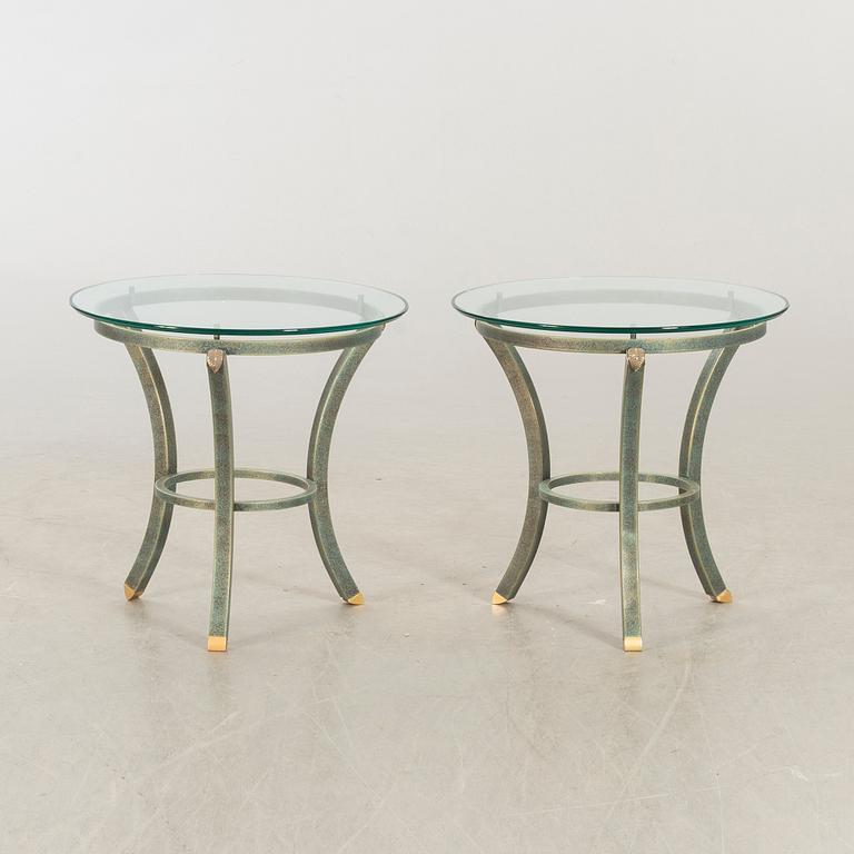 A PAIR OF SIDE TABLES BY PIRRE VANDEL PARIS.