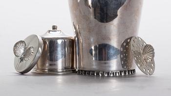 COCKTAIL SHAKER, nysilver, Svebd Poulsen, Danmark.