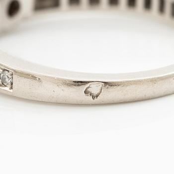 Cartier two rings platinum with round brilliant-cut diamonds.