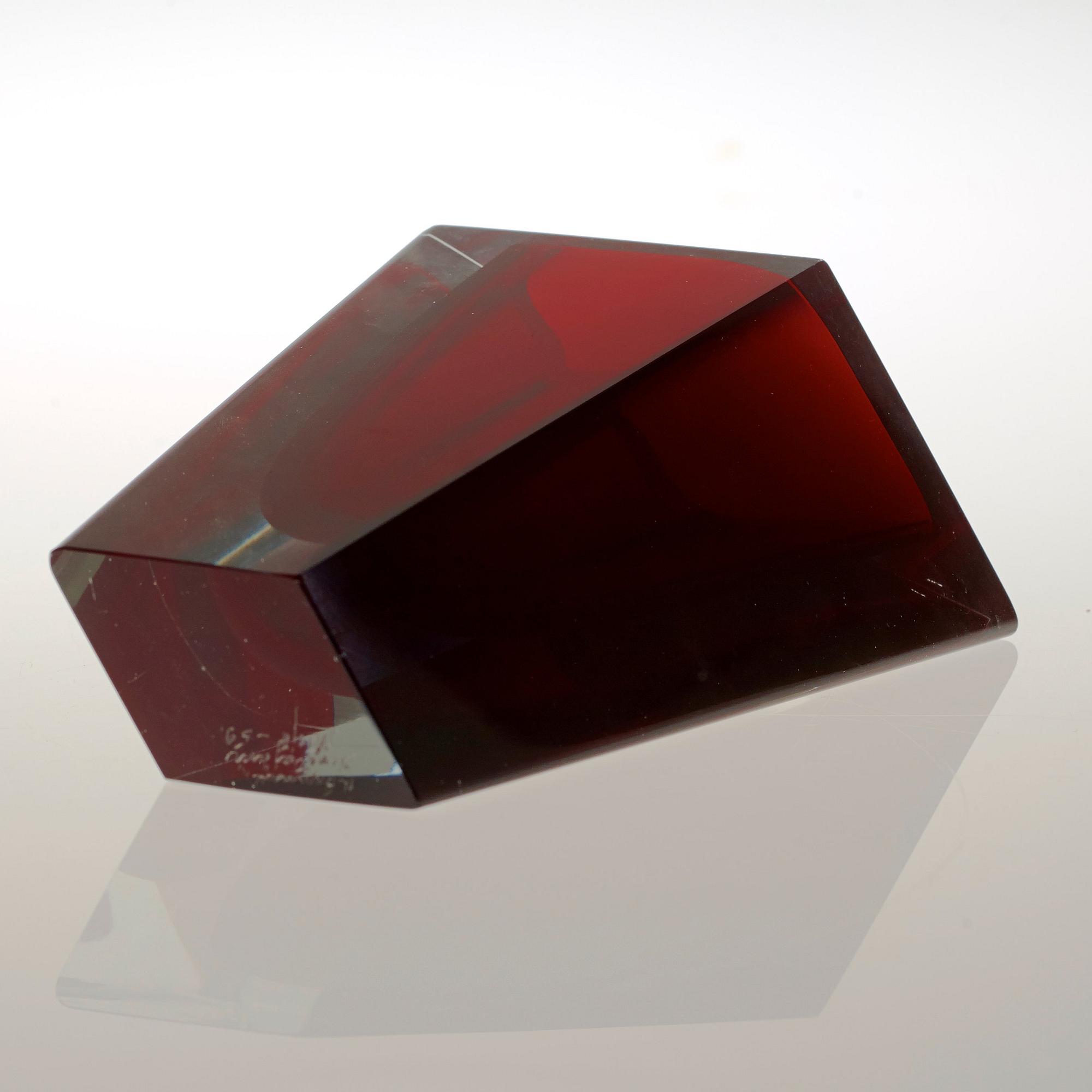 A Kaj Franck 'Prism' glass vase, Nuutajärvi, Notsjö, Finland 1959.