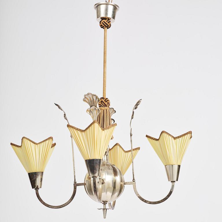 Elis Bergh, a Swedish Grace ceiling lamp, C.G. Hallberg, Stockholm, 1920s.
