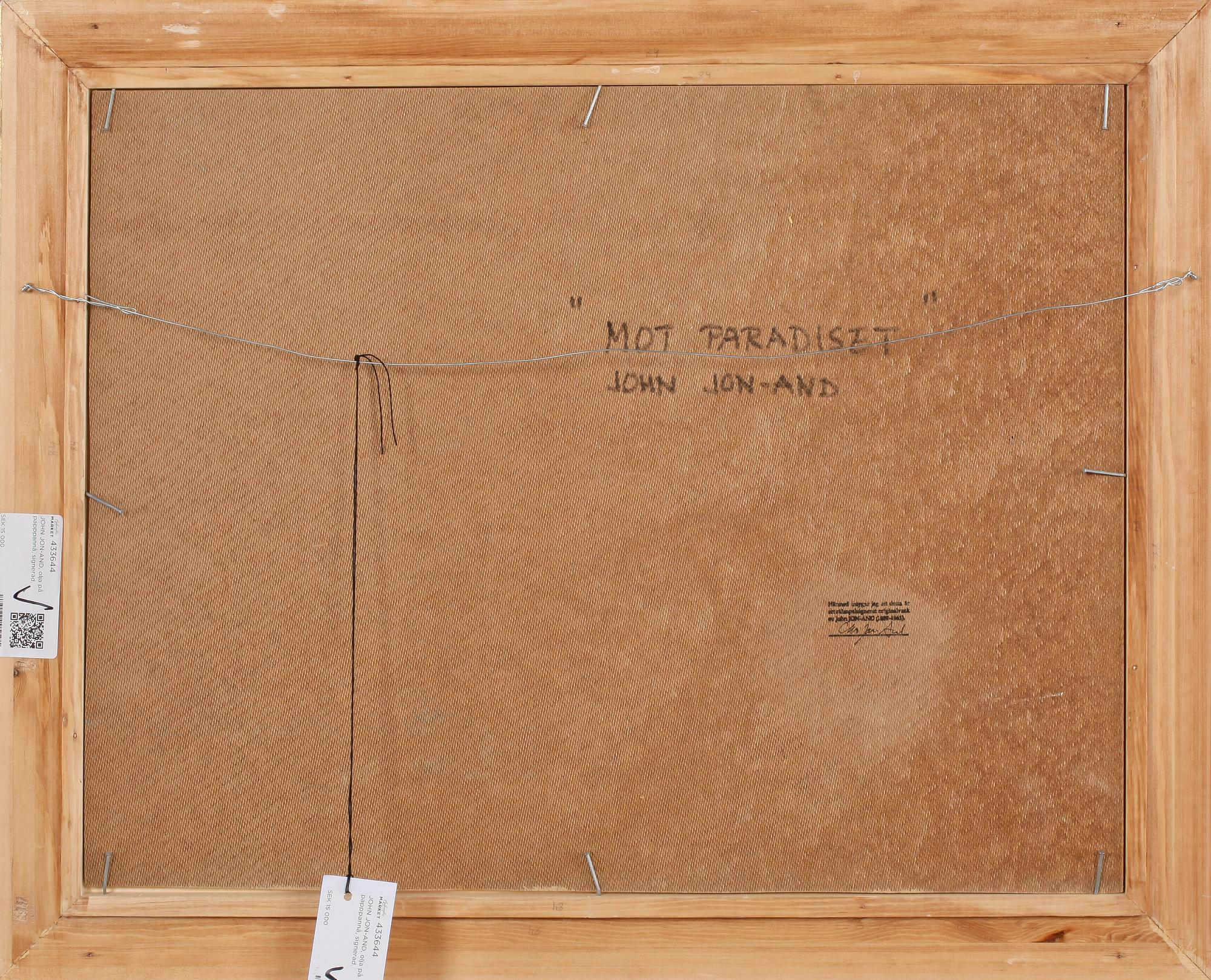 JOHN JON-AND, olja på papppannå, stämpelsignerad.