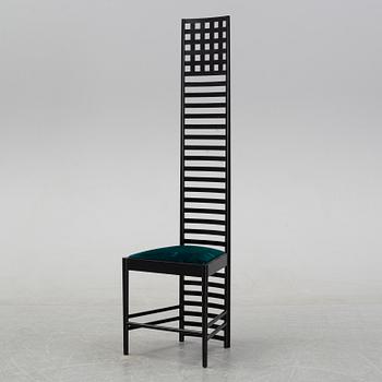 A 'Hill house 1' chair by Charles Rennie Mackintosh, for Cassina, designed 1902.