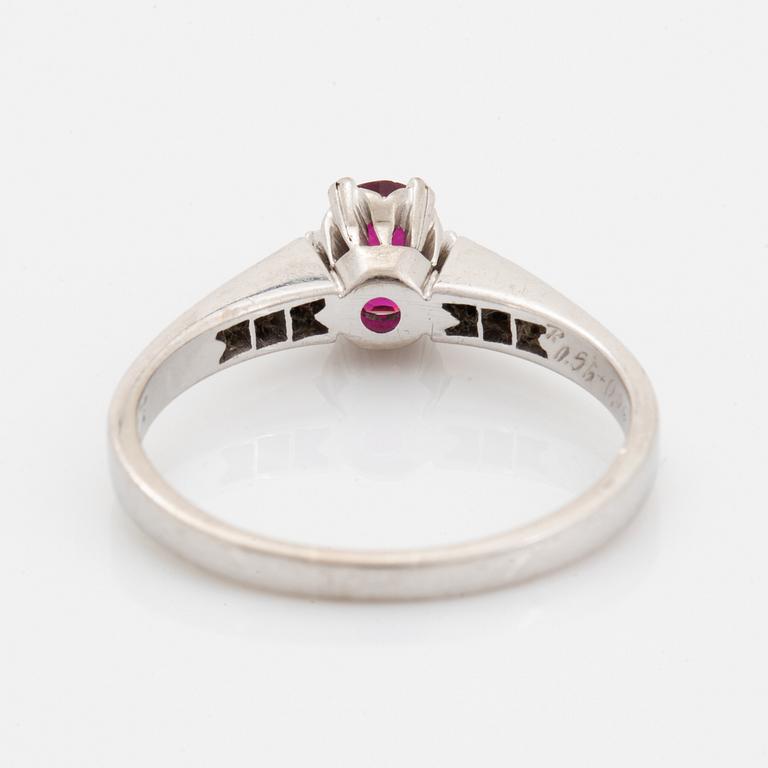 Ruby and diamond ring.