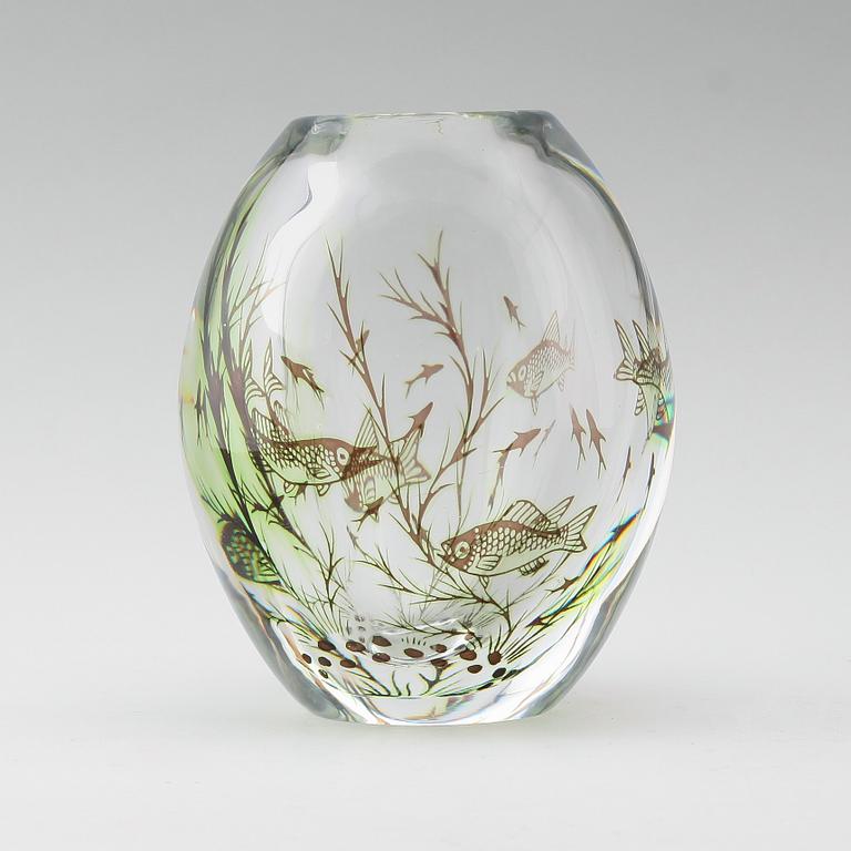 VAS, glas, Fiskgraal, Edward Hald, Orrefors.