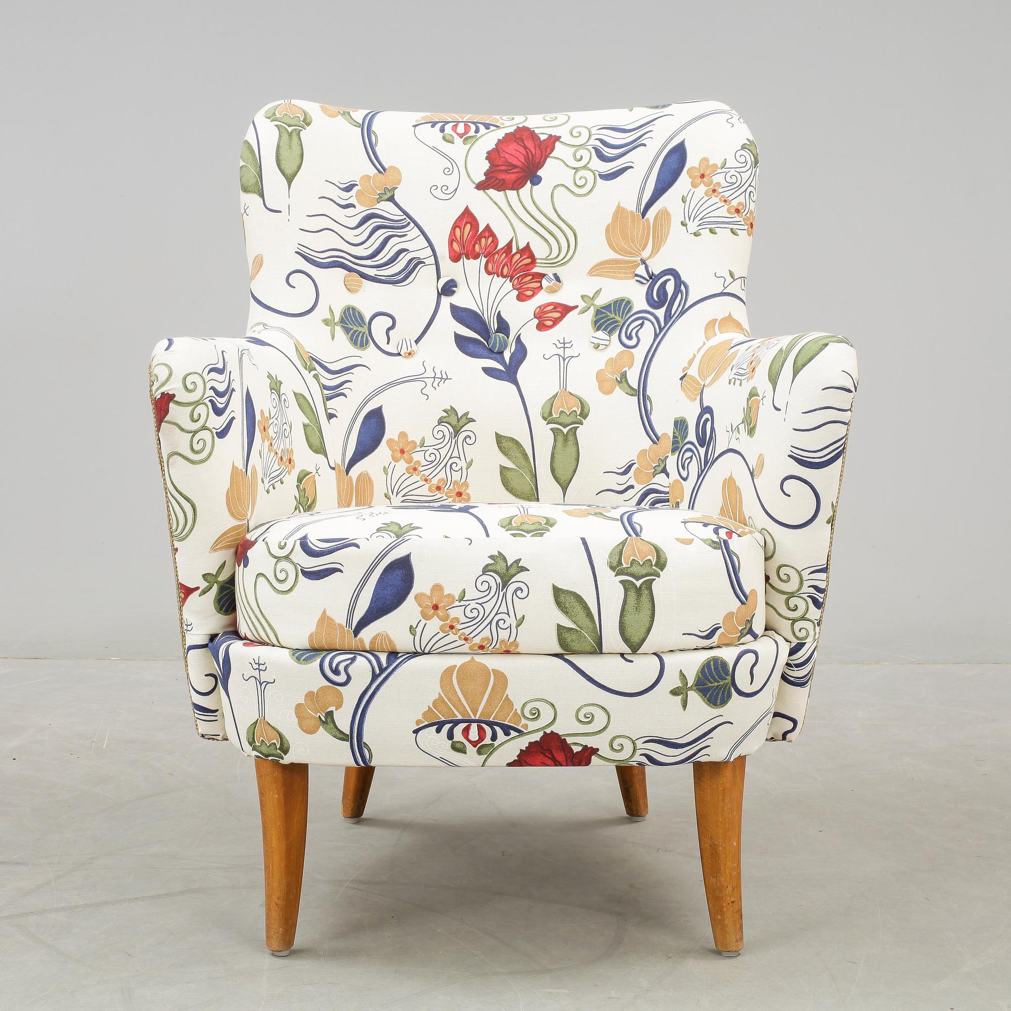 FÅTÖLJ, möjligen Carl Malmsten, 1900-talets mitt.