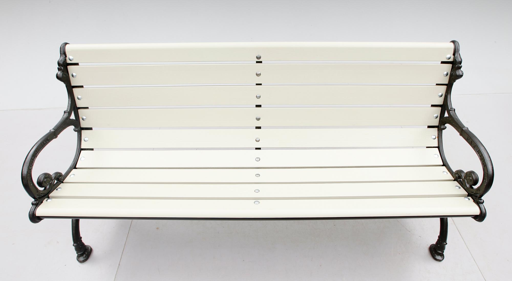 PARKSOFFA, gjutjärn, Klafreströms bruk, 1900-tal.