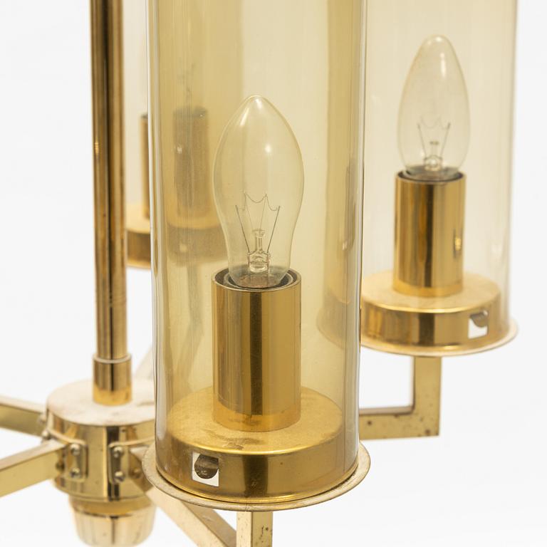 A brass cieling lamp, second half of the 20th century.