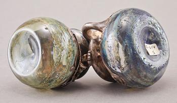 MINIATYRER, 5 st, glas och silver.