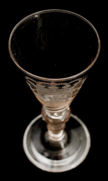 POKALGLAS, glas, 1700-tal.