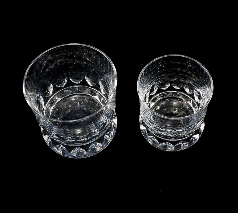 GLASSERVISDELAR, 20 st, "Prince", Göran Wärff, Kosta Boda, 1900-talets slut.