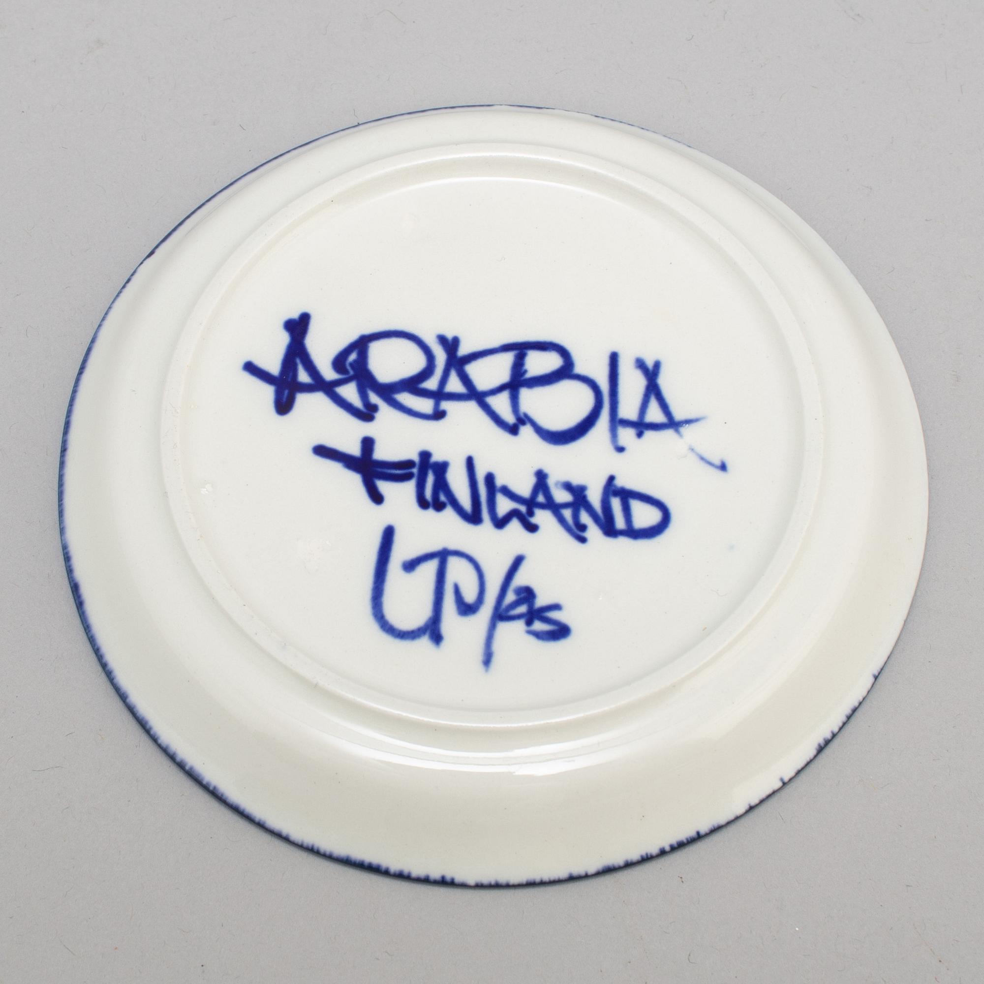 ULLA PROCOPÉ, KAFFESERVIS, 14 delar, porslin, "Valencia", Arabia 1970-tal.