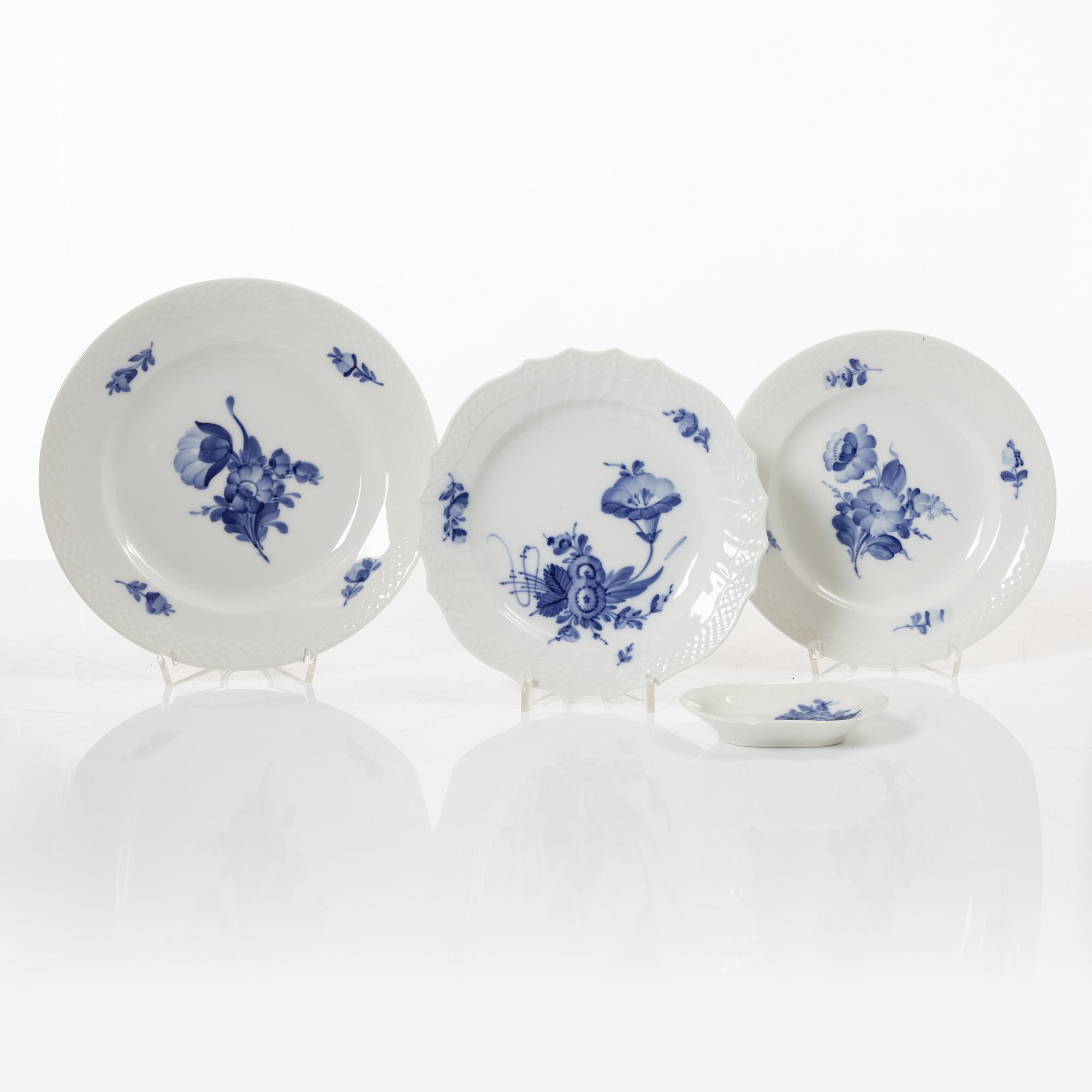 A 53-piece 'Blå Blomst' porcelain coffee service, Royal Copenhagen, Denmark.