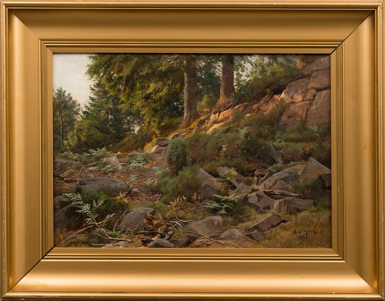BERNDT LINDHOLM, SKOGSLANDSKAP.