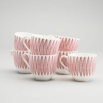 STIG LINDBERG, servis 15 dlr "Salix", Gustavsberg porslin, 1900-talets mitt.